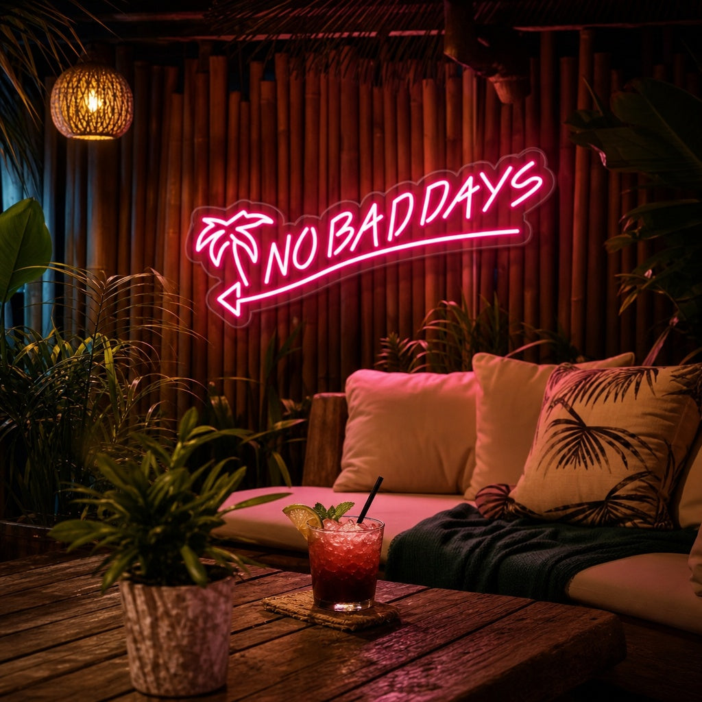 "No Bad Days" Enseigne Lumineuse en Néon
