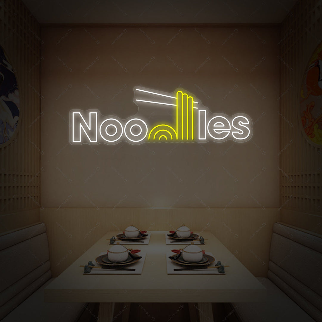 Noodles Enseigne néon, Décoration de restaurant japonais