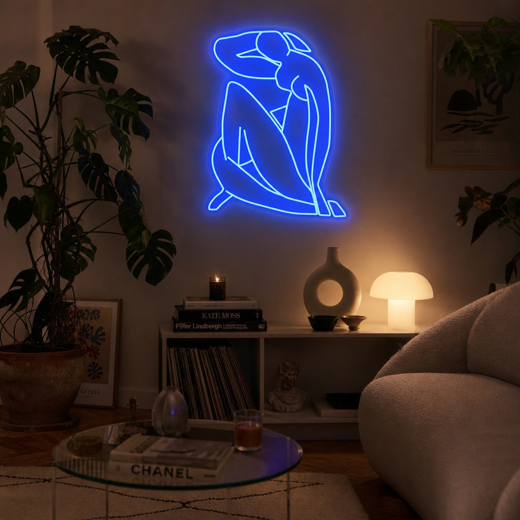 "Nu Henri Matisse" Enseigne Lumineuse en Néon