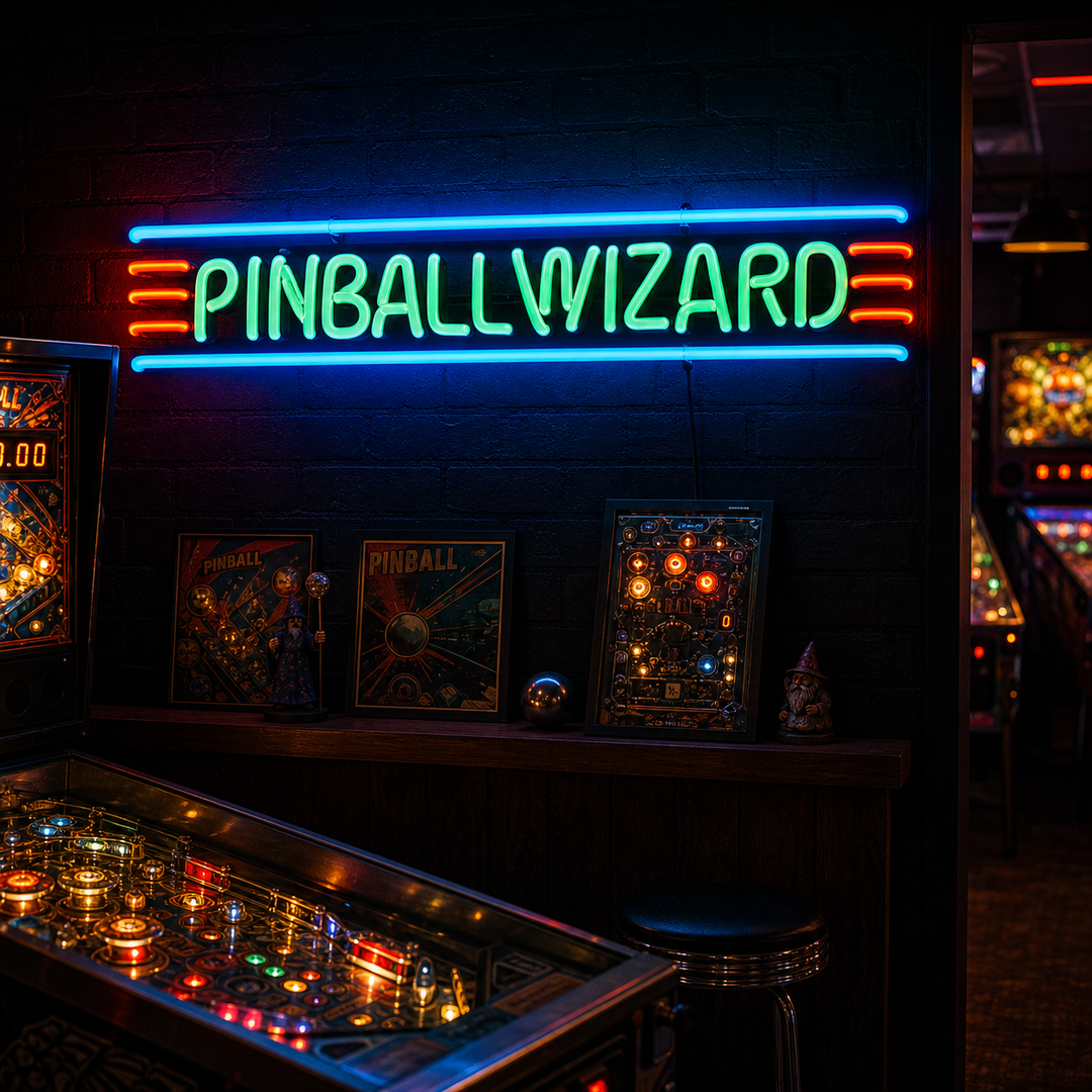 "Pinball Wizard" Enseigne Lumineuse en Néon