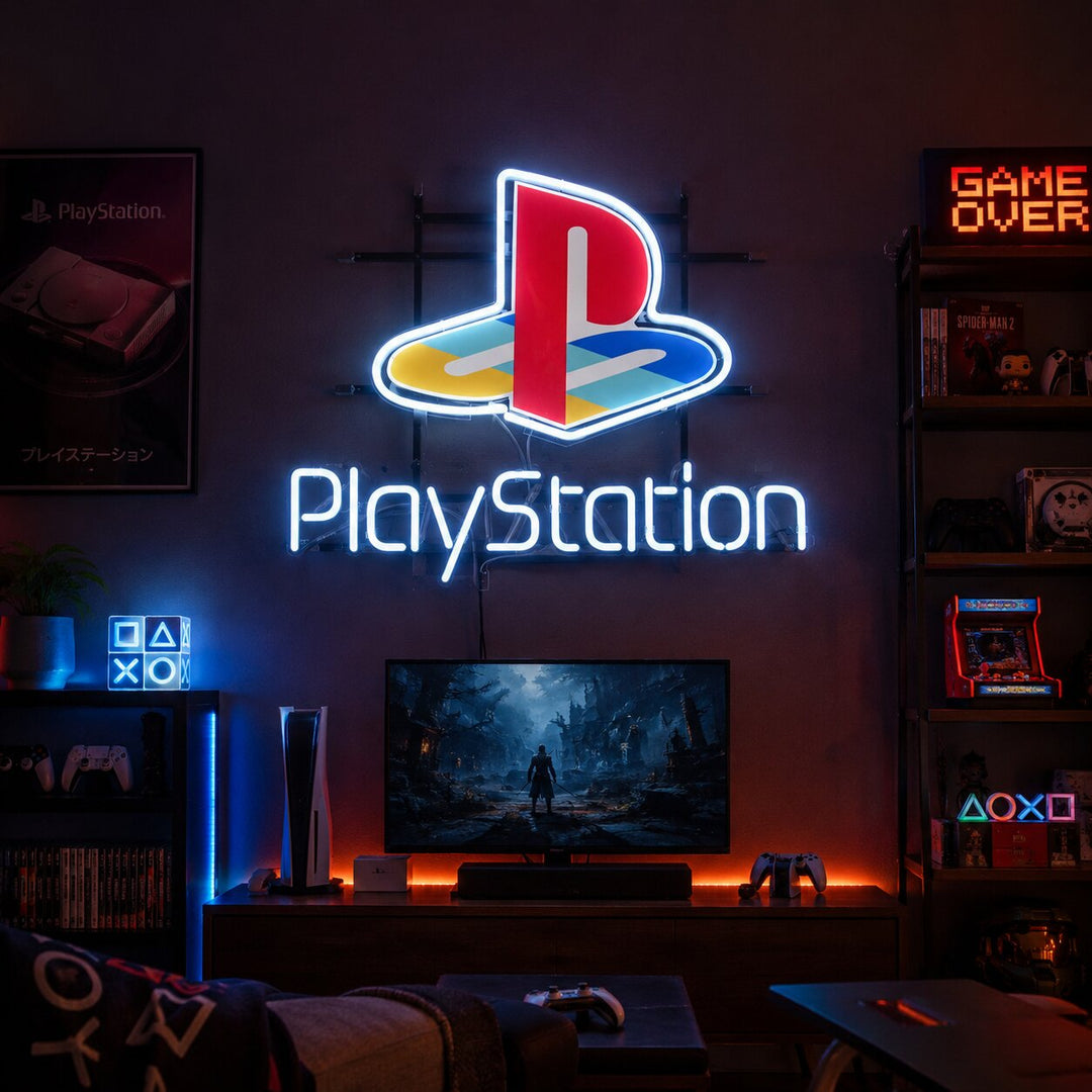Playstation Game Room Enseigne Lumineuse en Néon