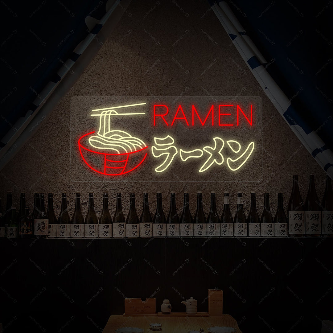 Nouilles Ramen Enseigne néon, Décoration de restaurant japonais