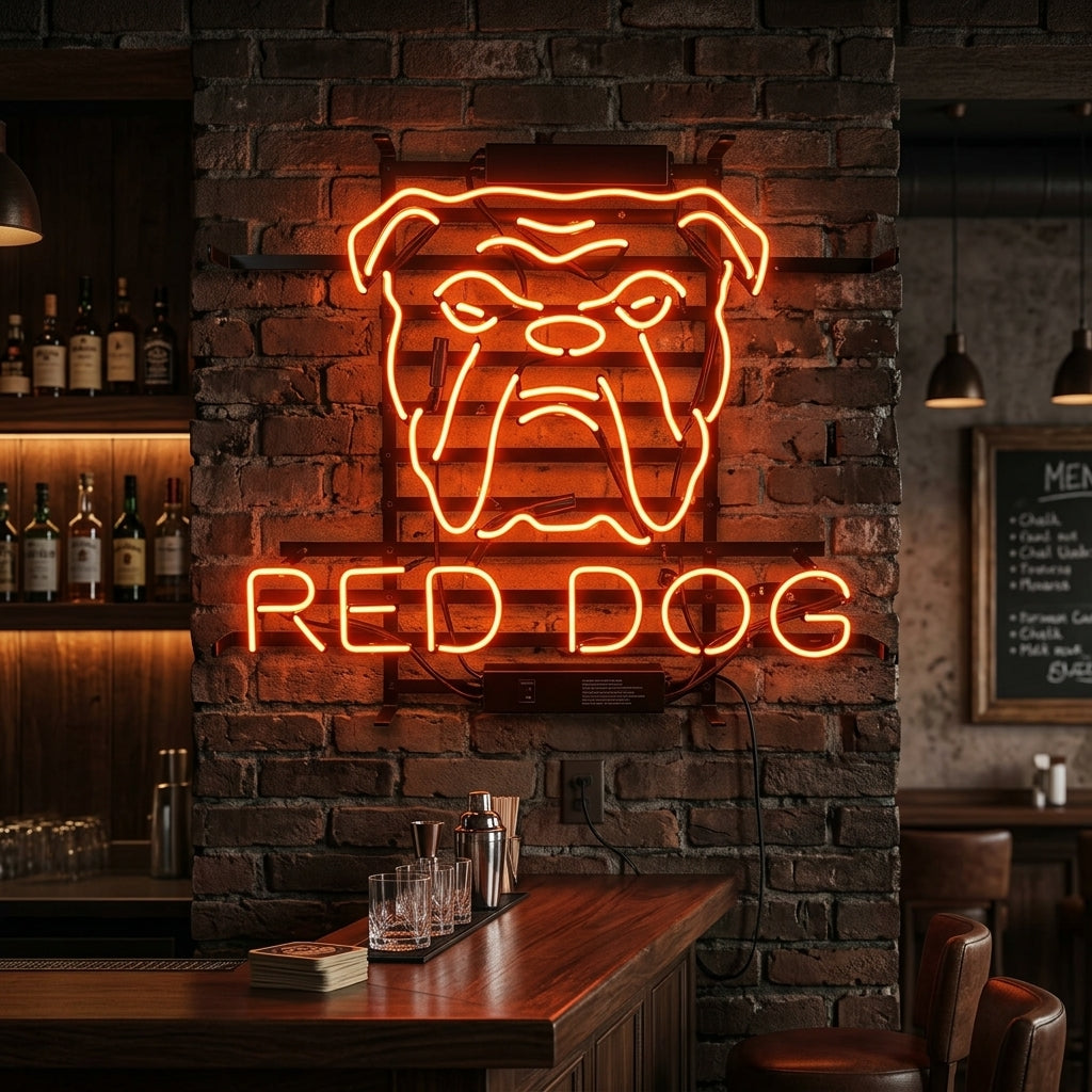 Red Dog Beer Enseigne Lumineuse en Néon