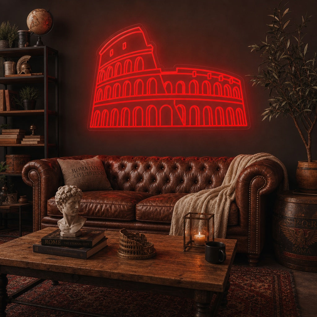 "Colisée De Rome" Enseigne Lumineuse en Néon
