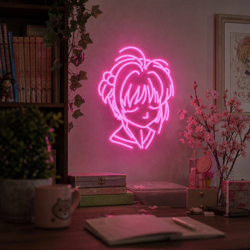 "Sakura Kinomoto" Enseigne Lumineuse en Néon