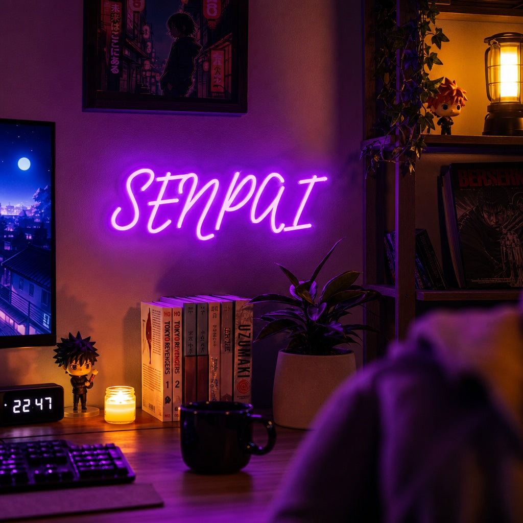 "Senpai" Enseigne Lumineuse en Néon