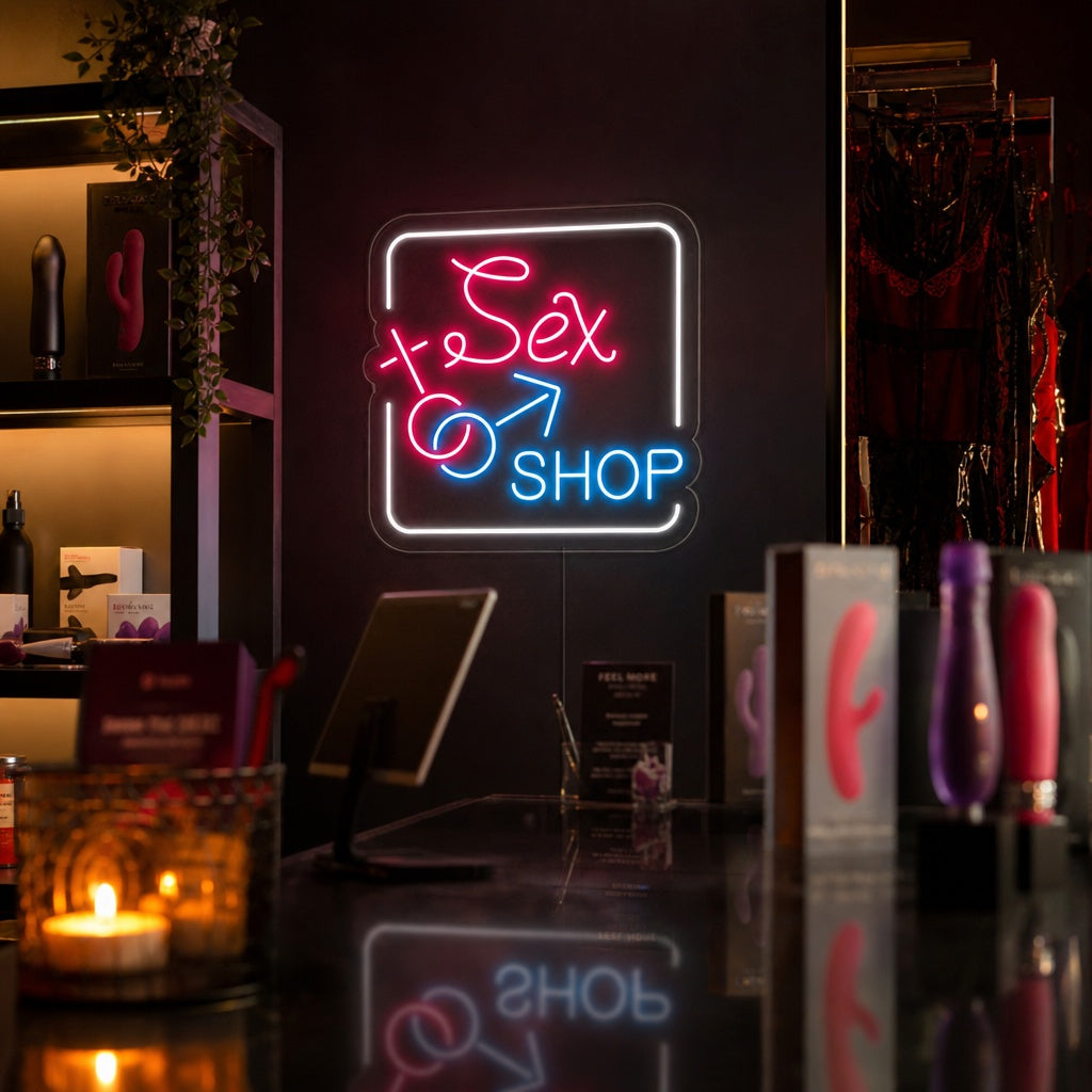 "Sex Shop" Enseigne Lumineuse en Néon