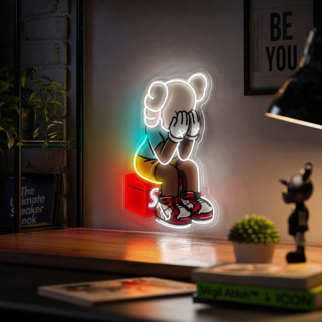 "Assis Kaw" Enseigne néon LED imprimée UV