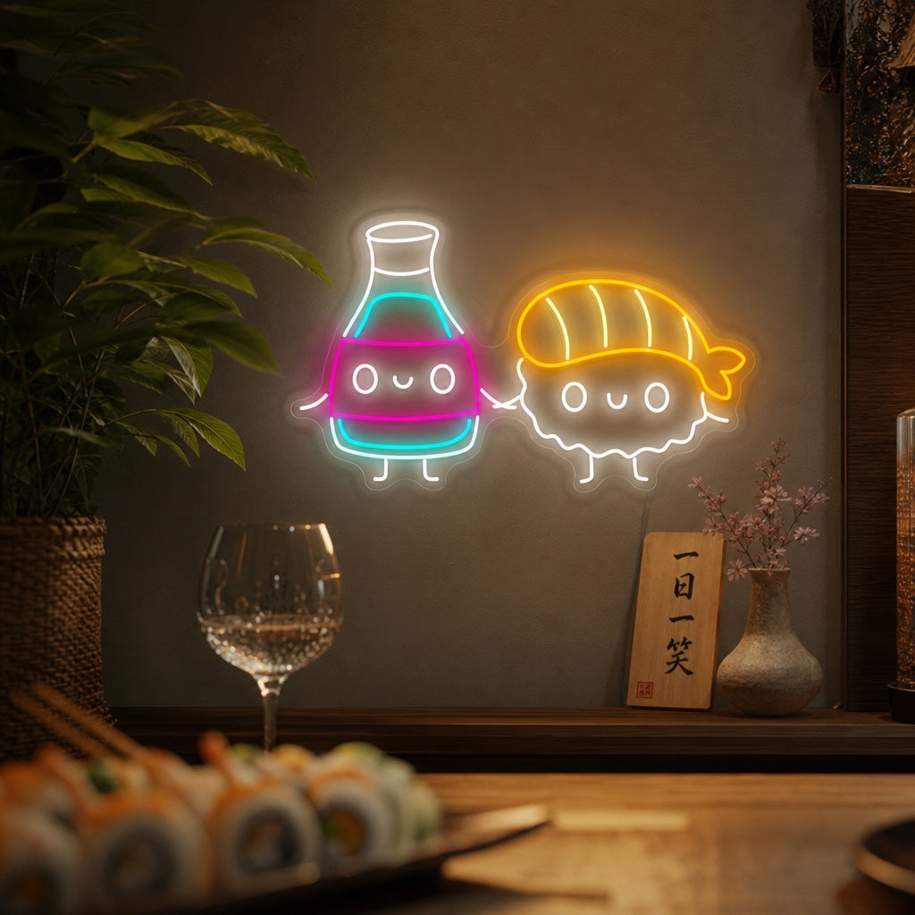 Sushi Enseigne néon, Décoration de restaurant japonais