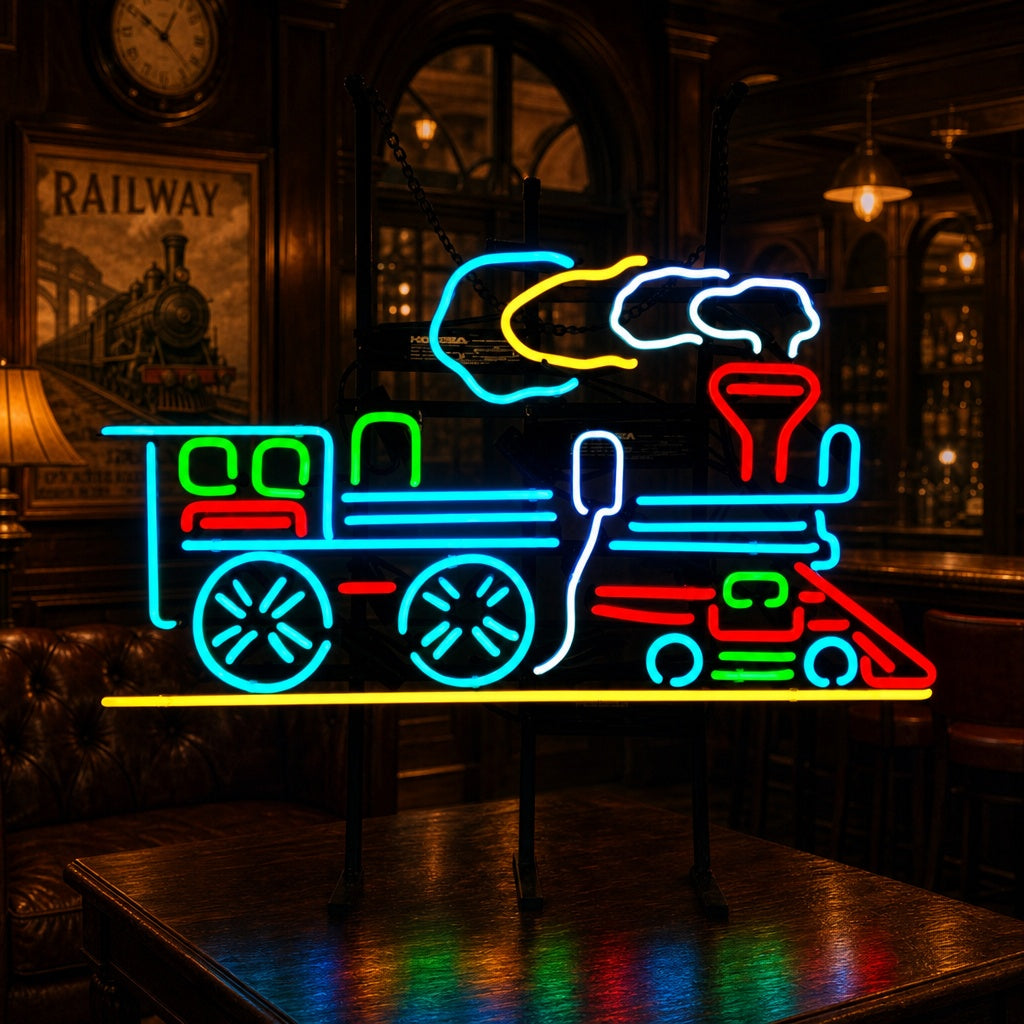 "Train" Enseigne Lumineuse en Néon