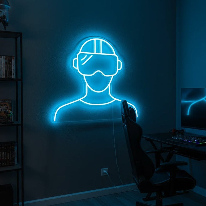 "Casque VR" Enseigne Lumineuse en Néon