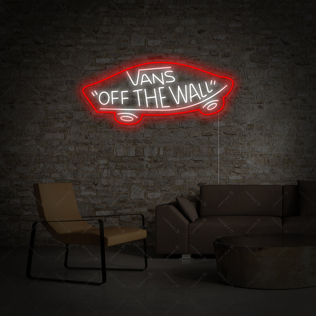 "Vans Off The Wall" Enseigne Lumineuse en Néon