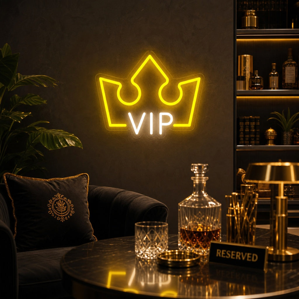 "Salle VIP, Salon Vip" Enseigne Lumineuse en Néon