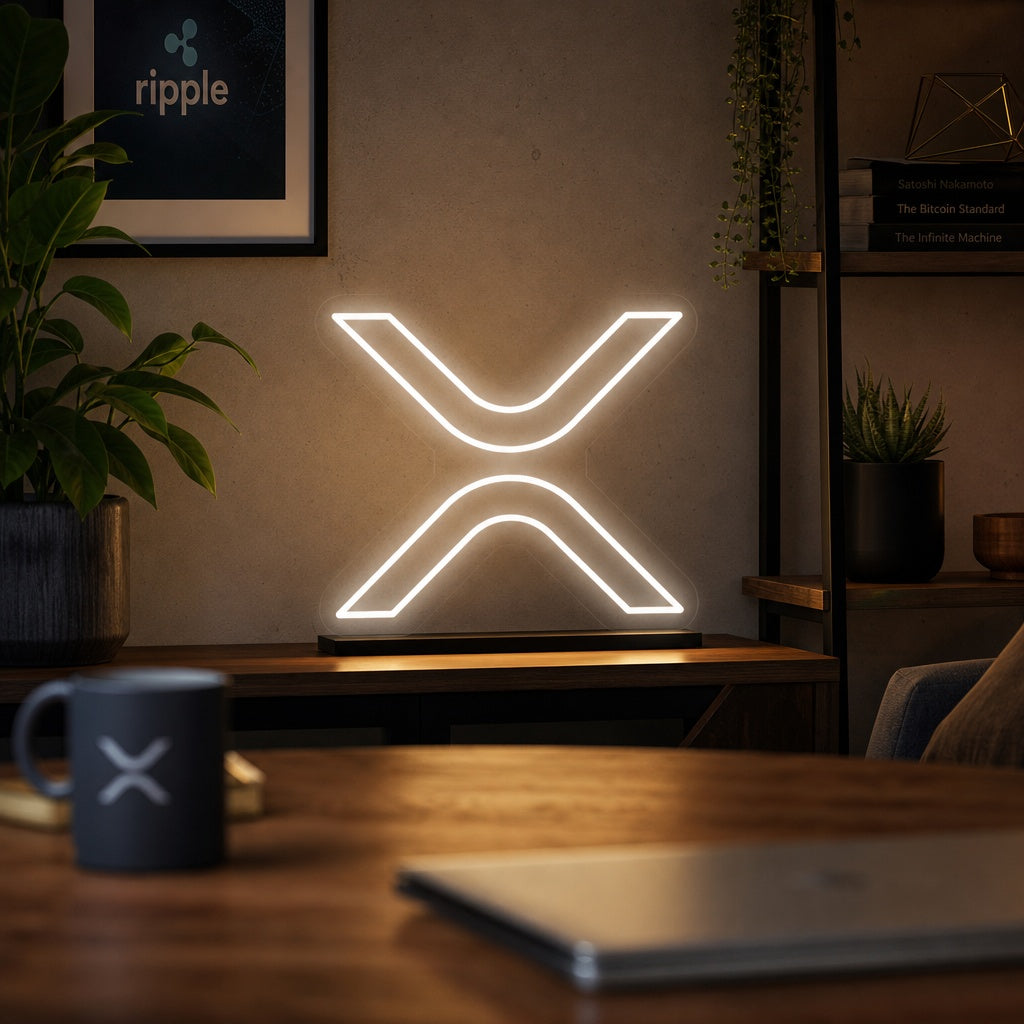 "Symbole XRP Ripple" Enseigne Lumineuse en Néon