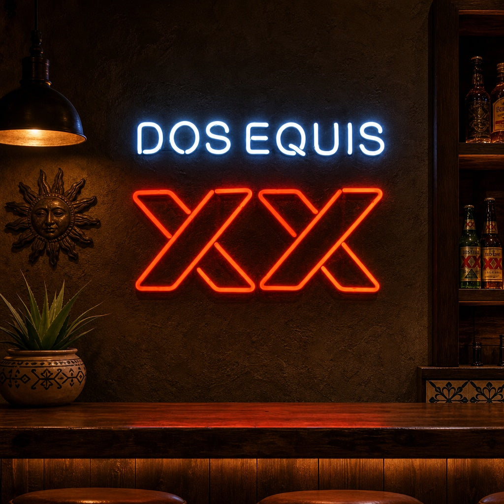 XX Dos Equis Enseigne Lumineuse en Néon