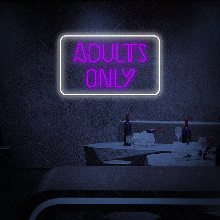 "Adult Only" Enseigne néon
