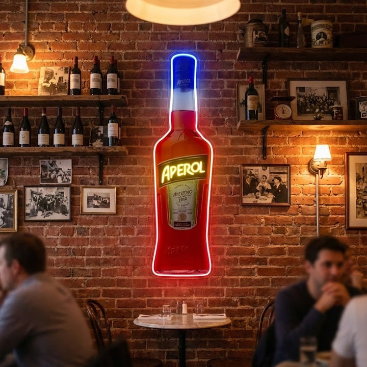 "Bouteille Aperol Aperitivo" Enseigne néon