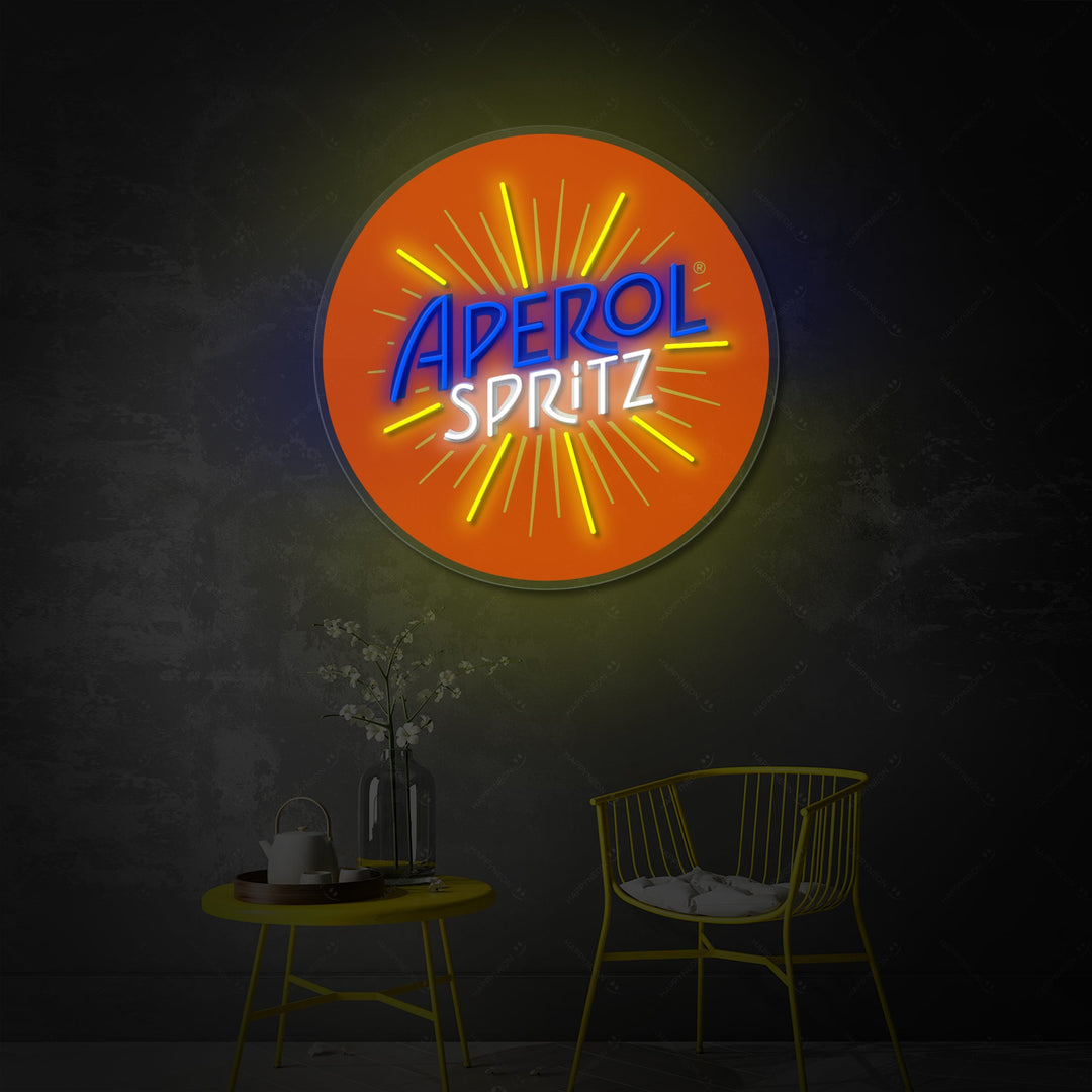 "Italie Aperol Spritz" Enseigne Lumineuse en Néon