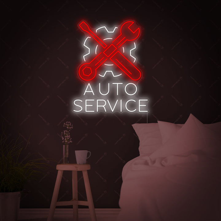 "Auto Service" Enseigne néon