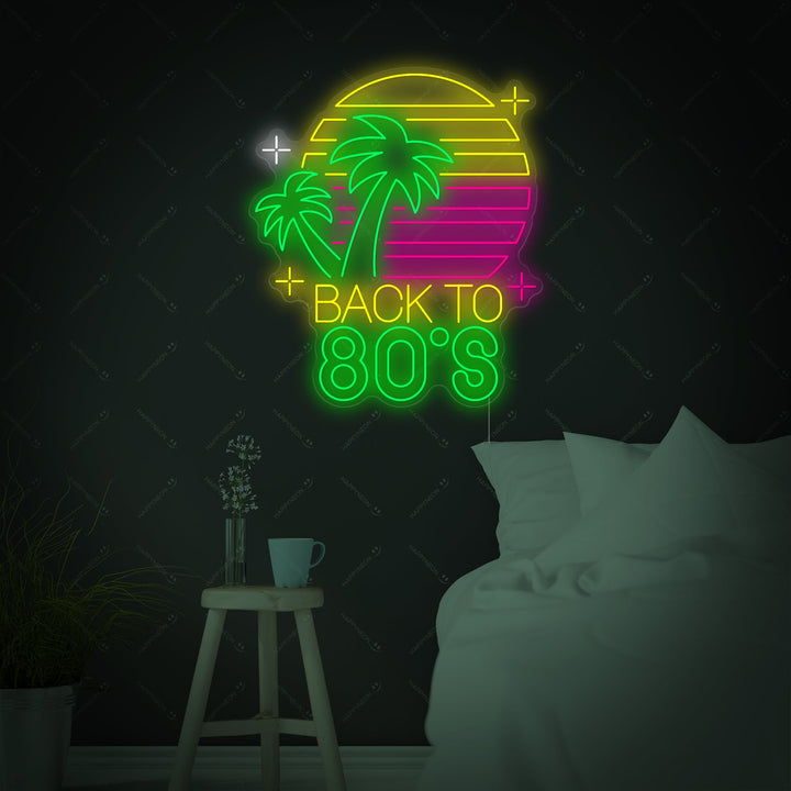 "Back To 80s" Enseigne néon