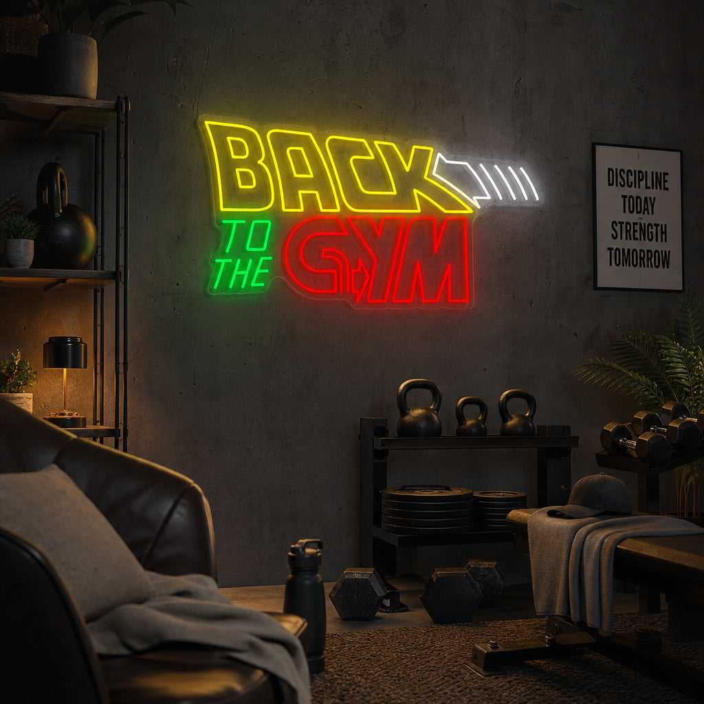 "Back To The Gym" Enseigne néon