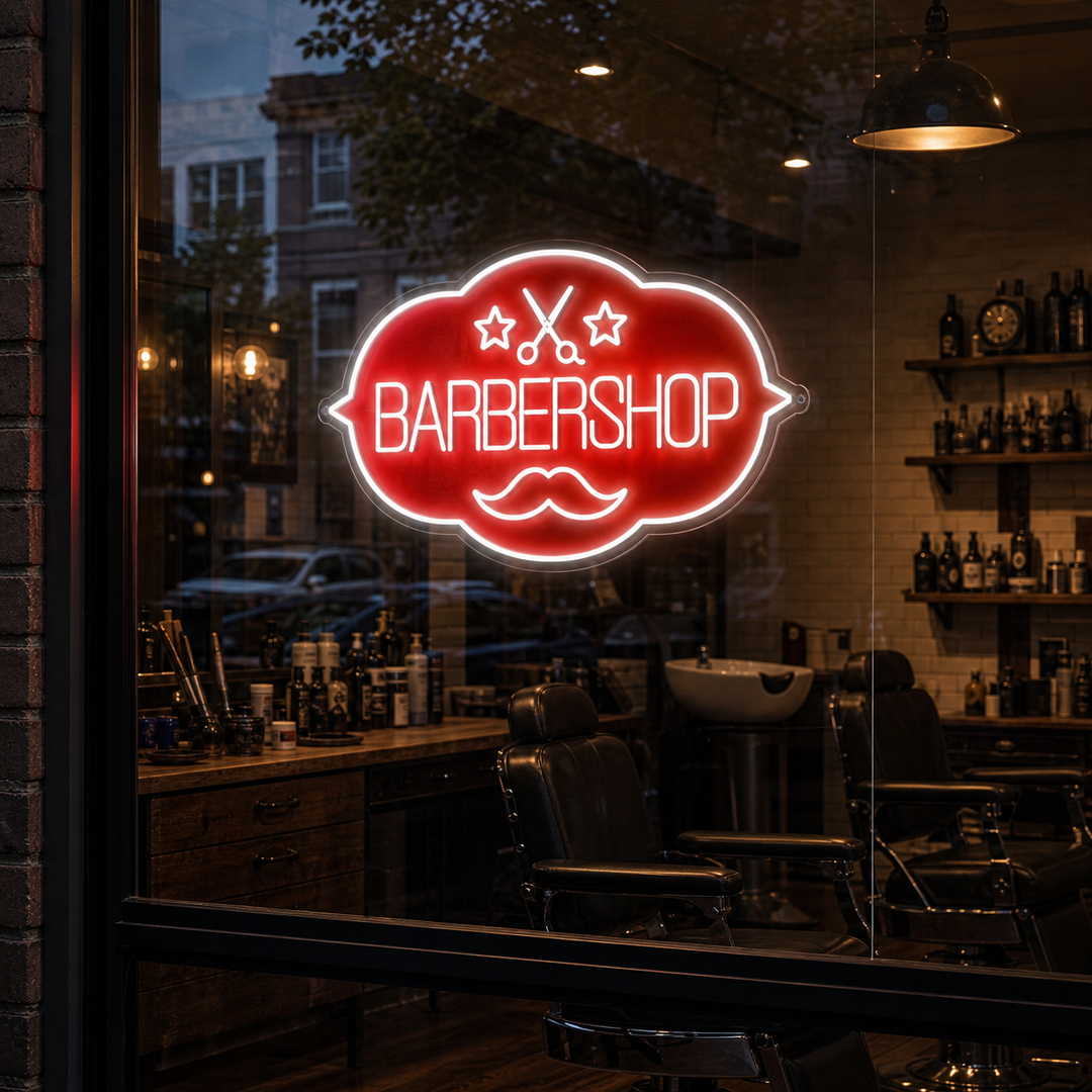 "Barbershop" Enseigne néon