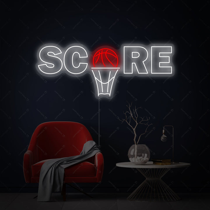 "Score de basket-ball" Enseigne néon