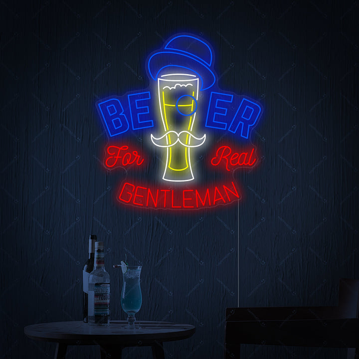 "Beer For Gentleman" Enseigne néon