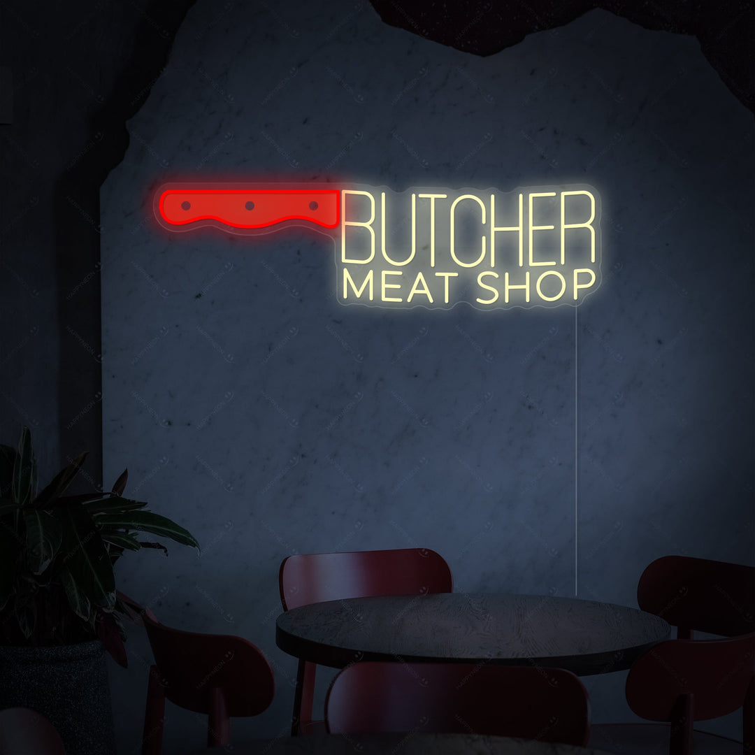 "Butcher Meat Shop" Enseigne néon