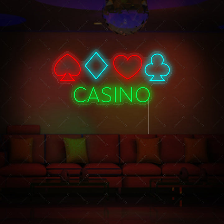 "Casino Poker" Enseigne néon