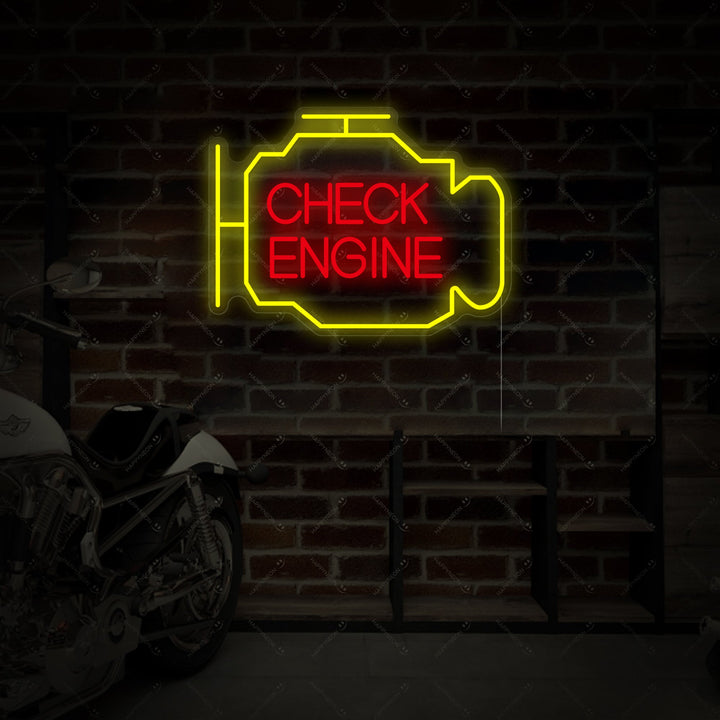 "Check Engine" Enseigne néon