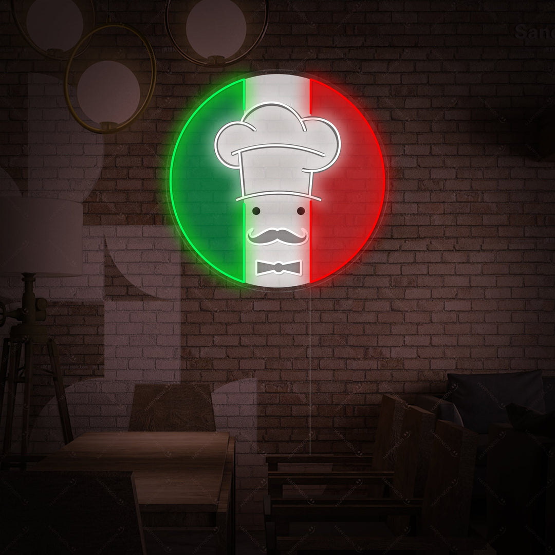 "Chef Italian Restaurant Logo" Enseigne néon