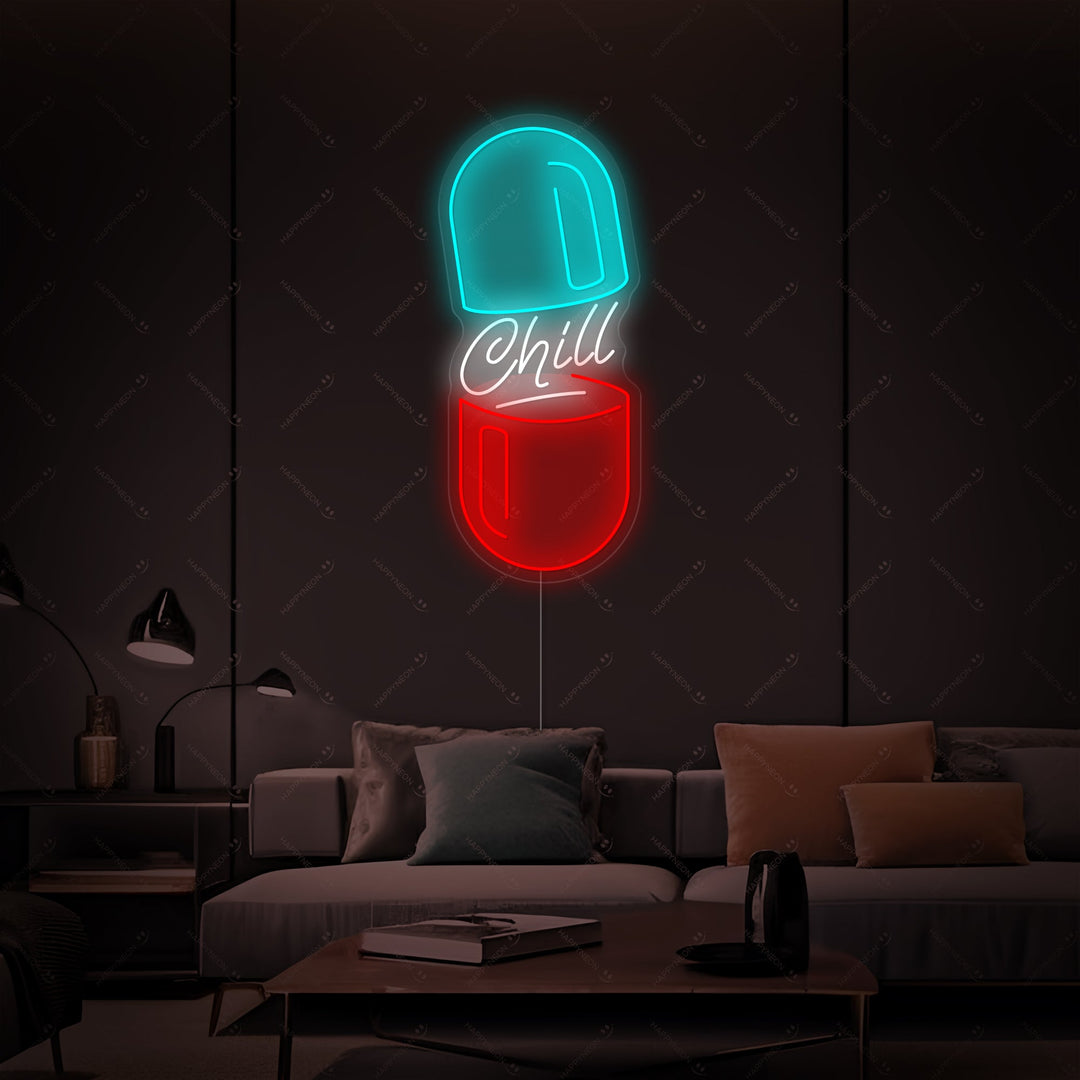 "Chill Pill" Enseigne néon