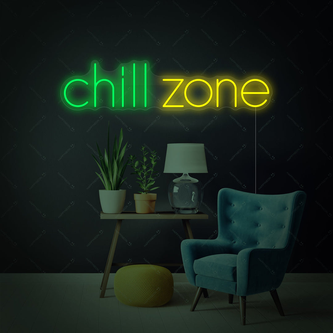 "Chill Zone" Enseigne néon