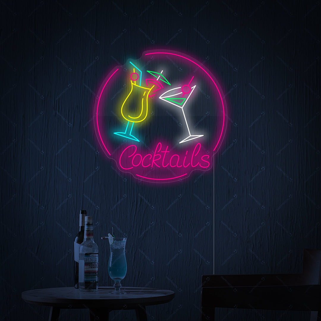 "Cocktails" Enseigne néon