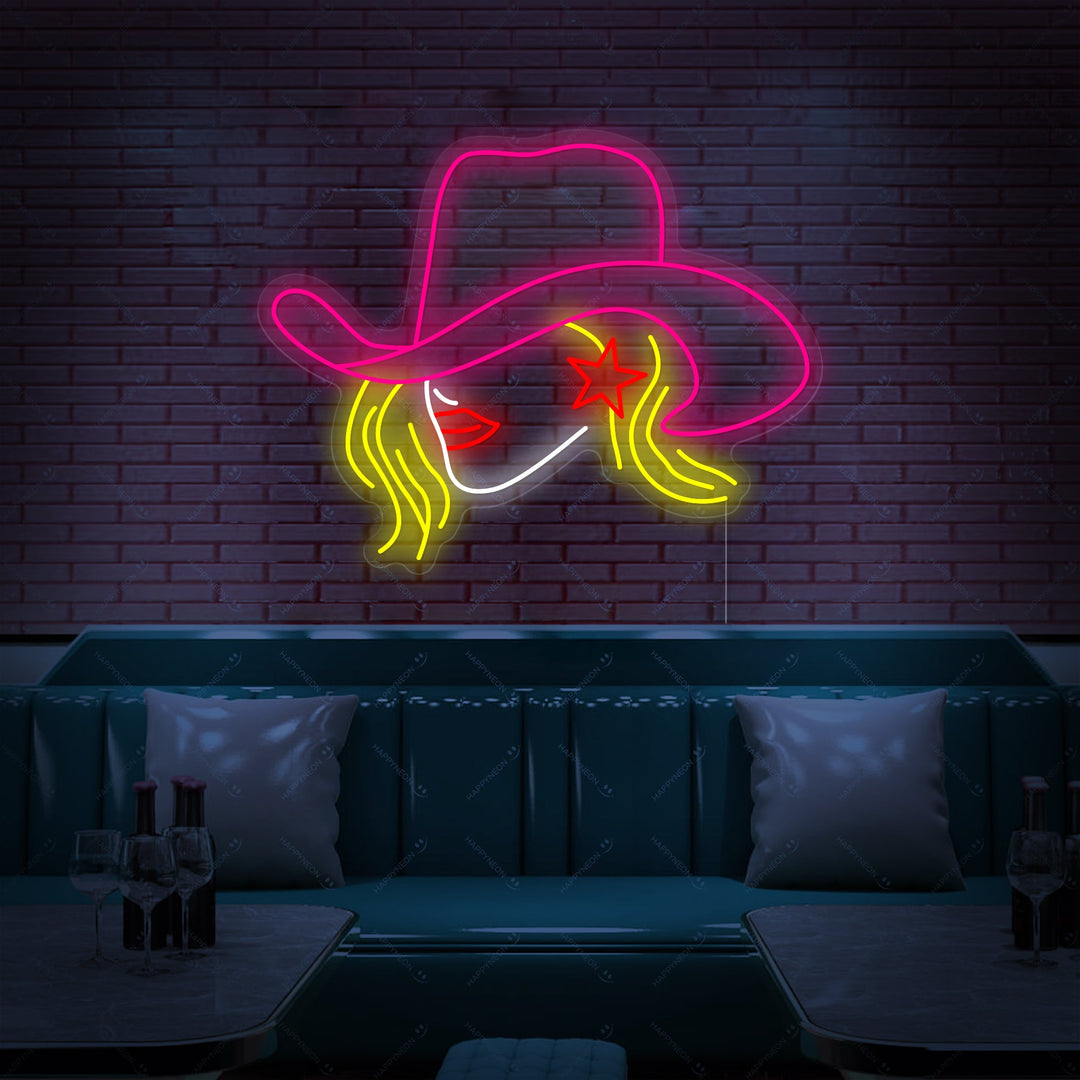 "Cowgirl" Enseigne néon