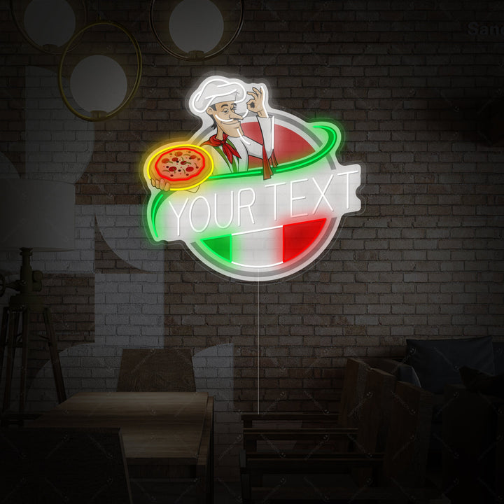 "Logo personnalisé d'un restaurant italien" Enseigne néon