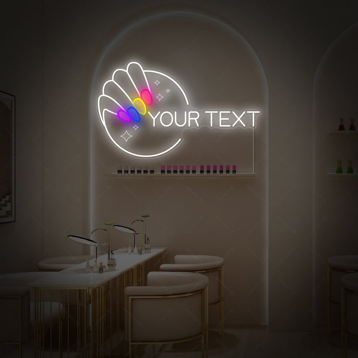 "Logo de l'ongle personnalisé" Enseigne néon