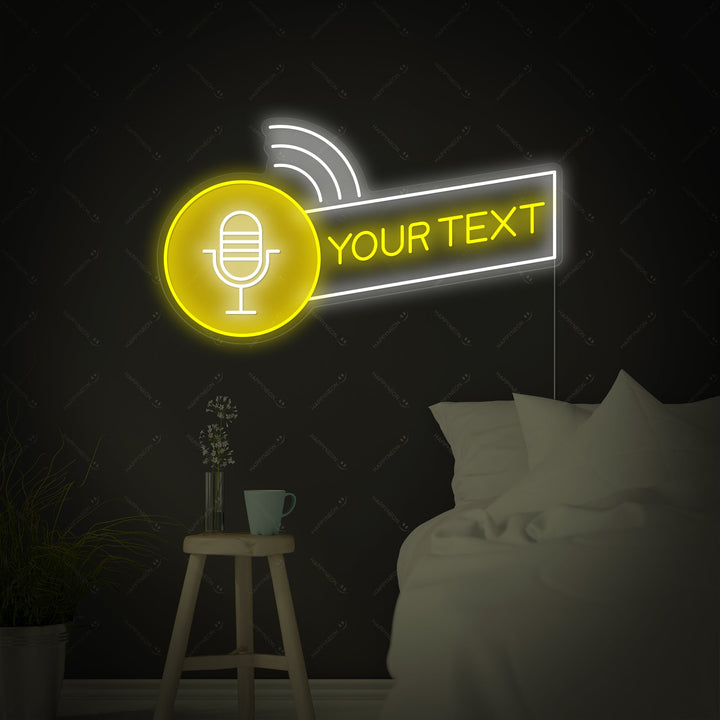 "Logo podcast personnalisé" Enseigne néon