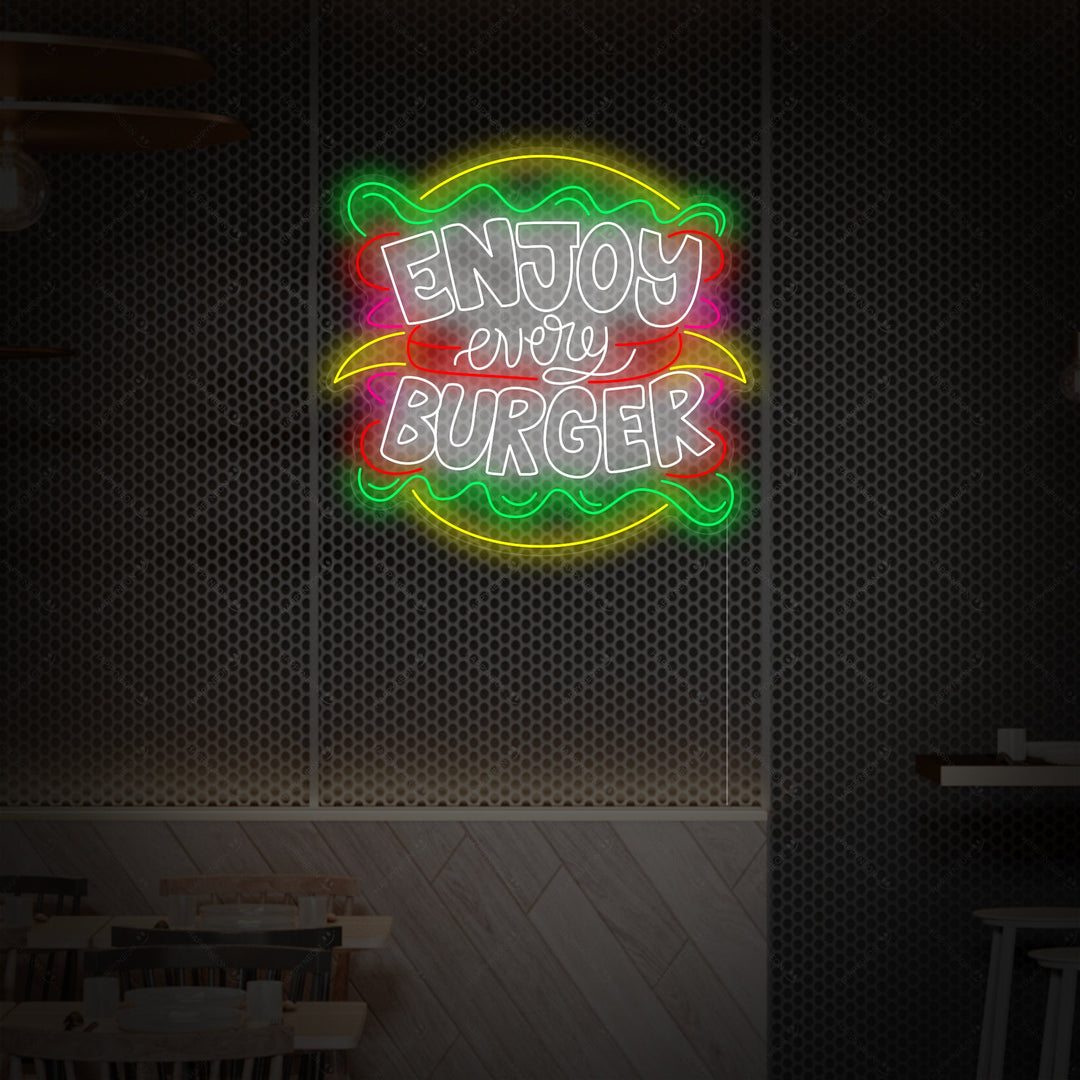 "Enjoy Every Burger" Enseigne néon