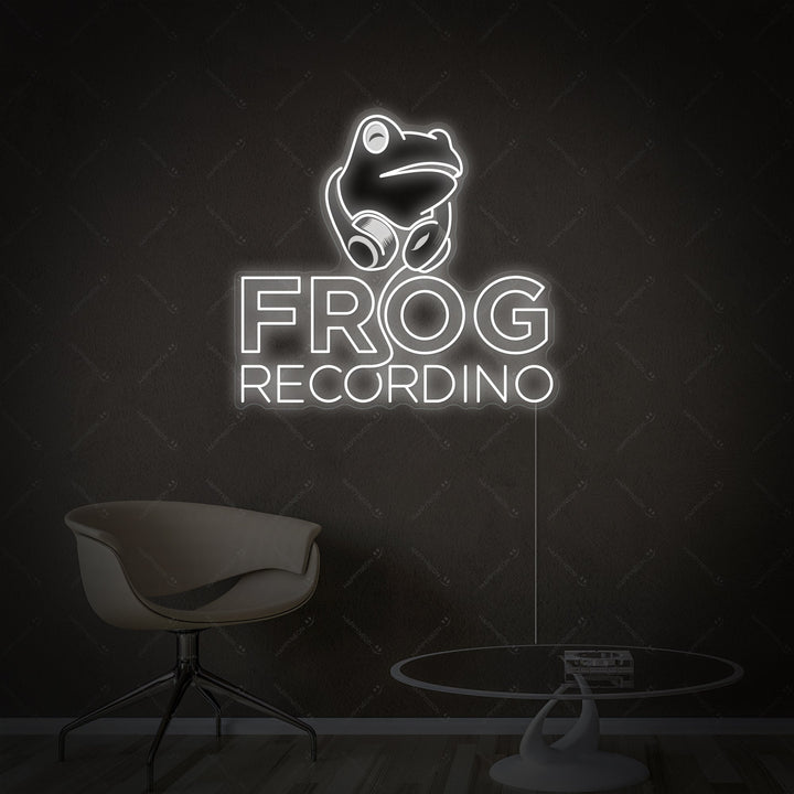 "Frog Recording" Enseigne néon