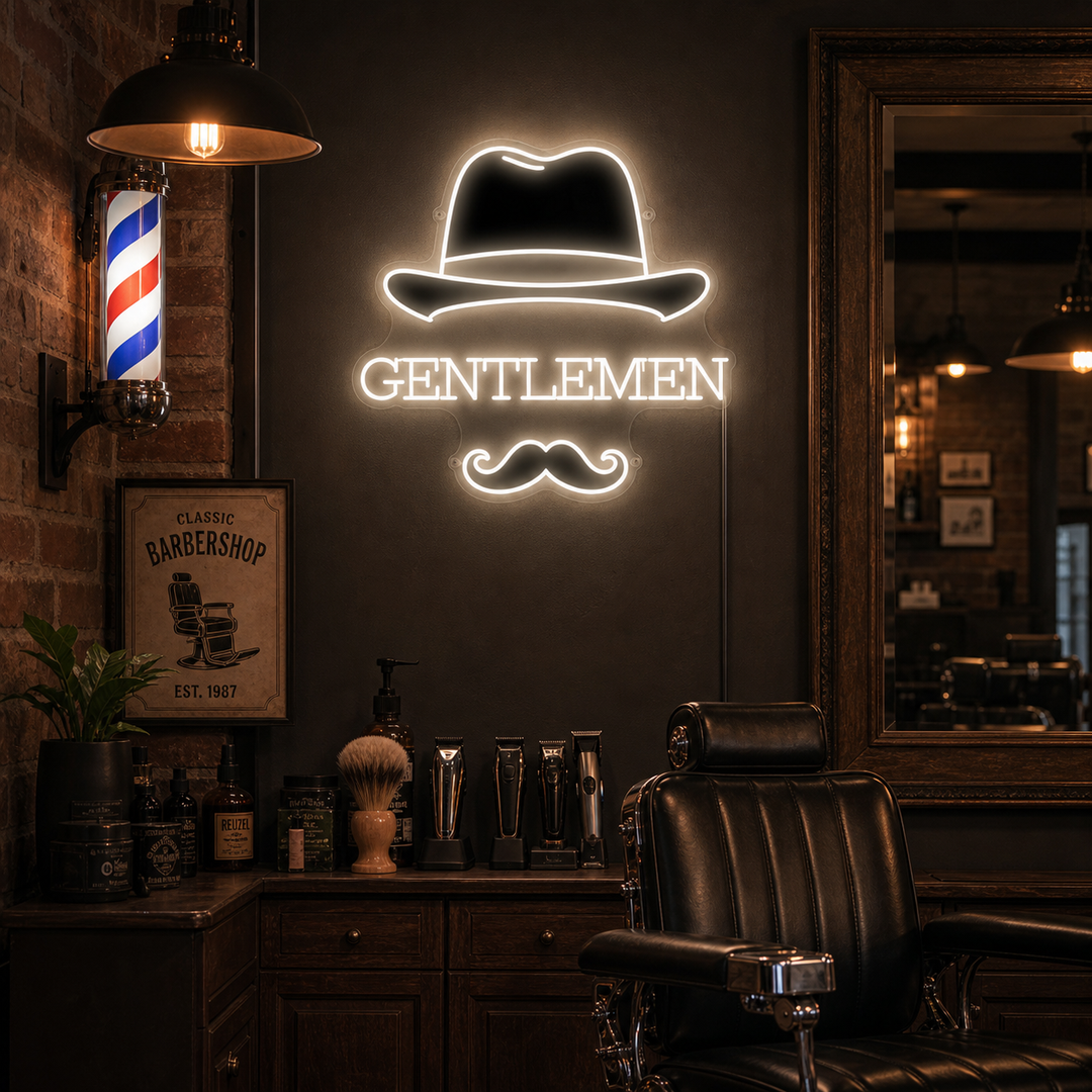 "Gentlemen" Enseigne néon
