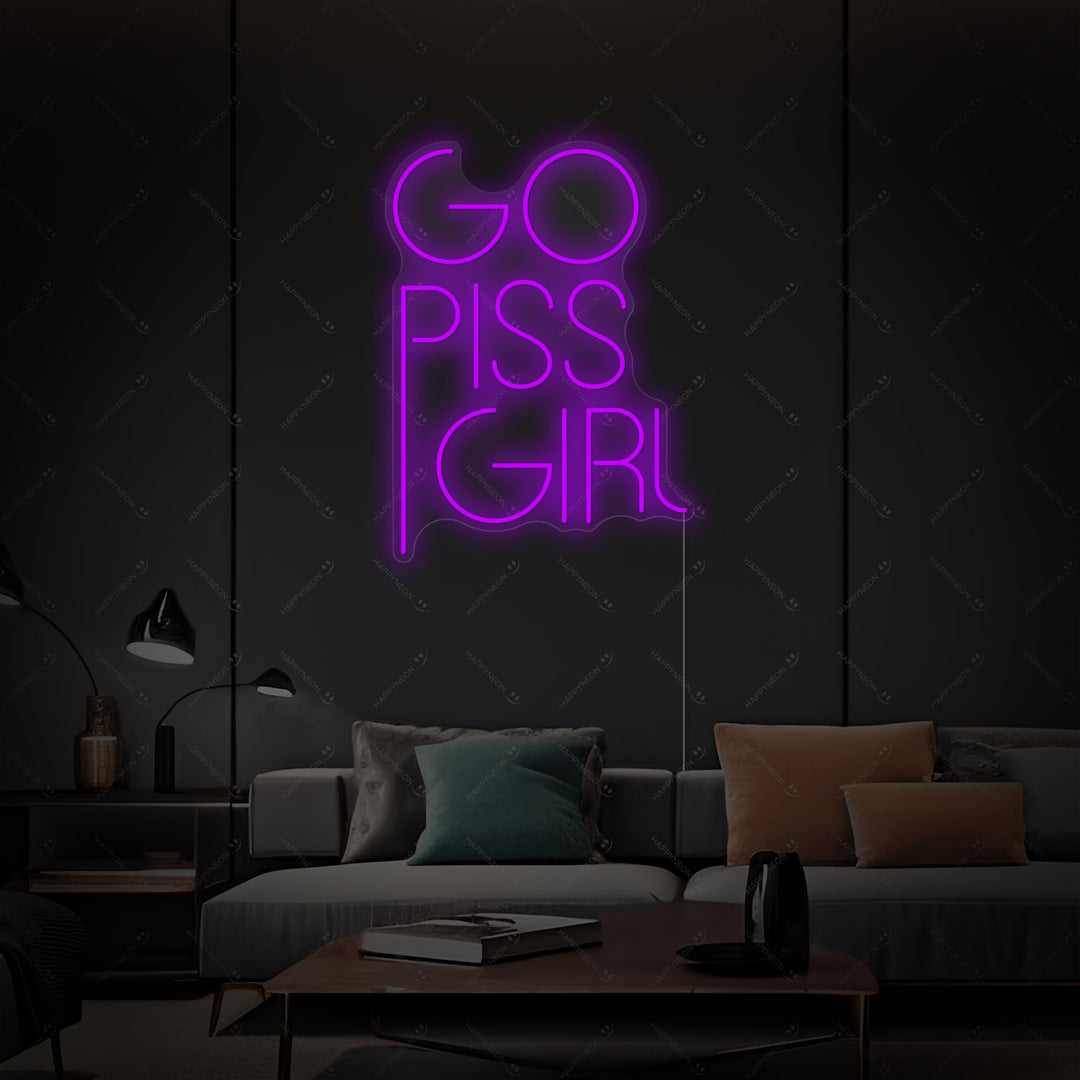 "Go Piss Girl" Enseigne néon