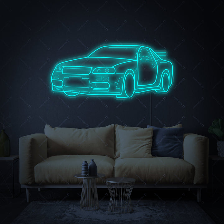 "Voiture GTR" Enseigne néon