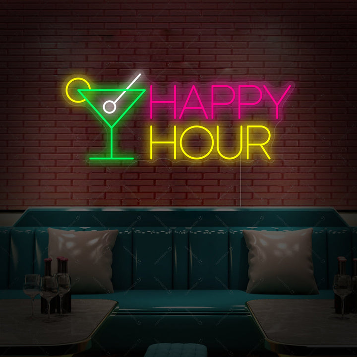 "Happy Hour" Enseigne néon