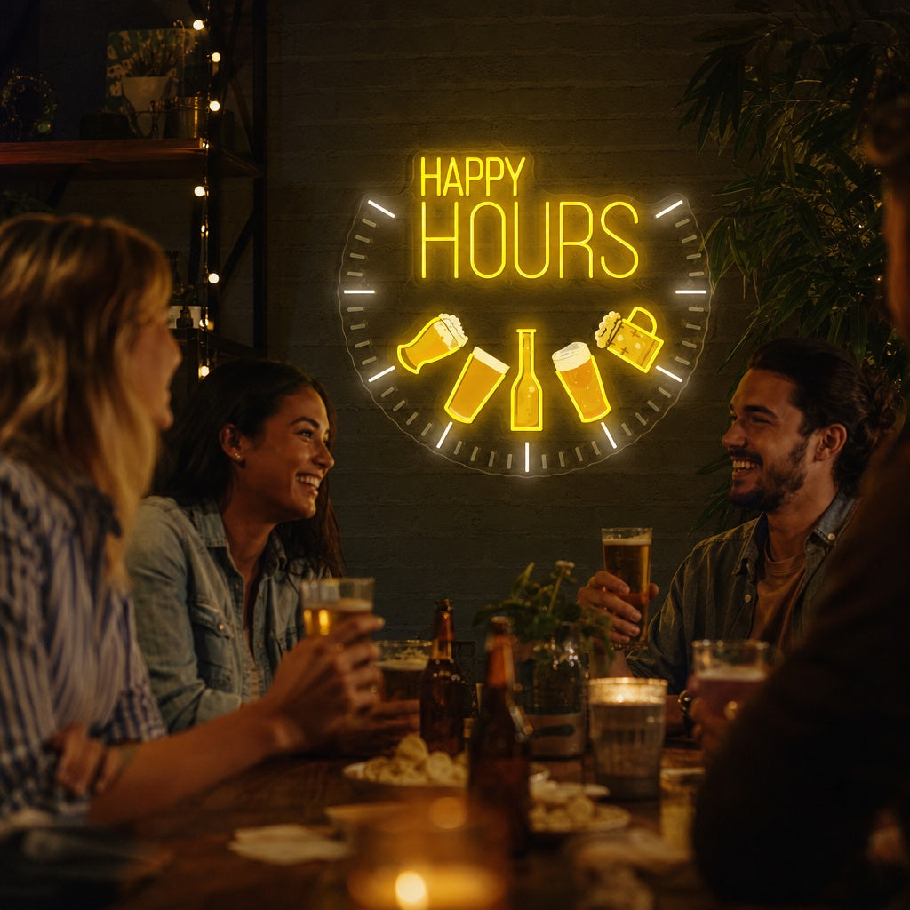 "Happy Hours" Enseigne néon