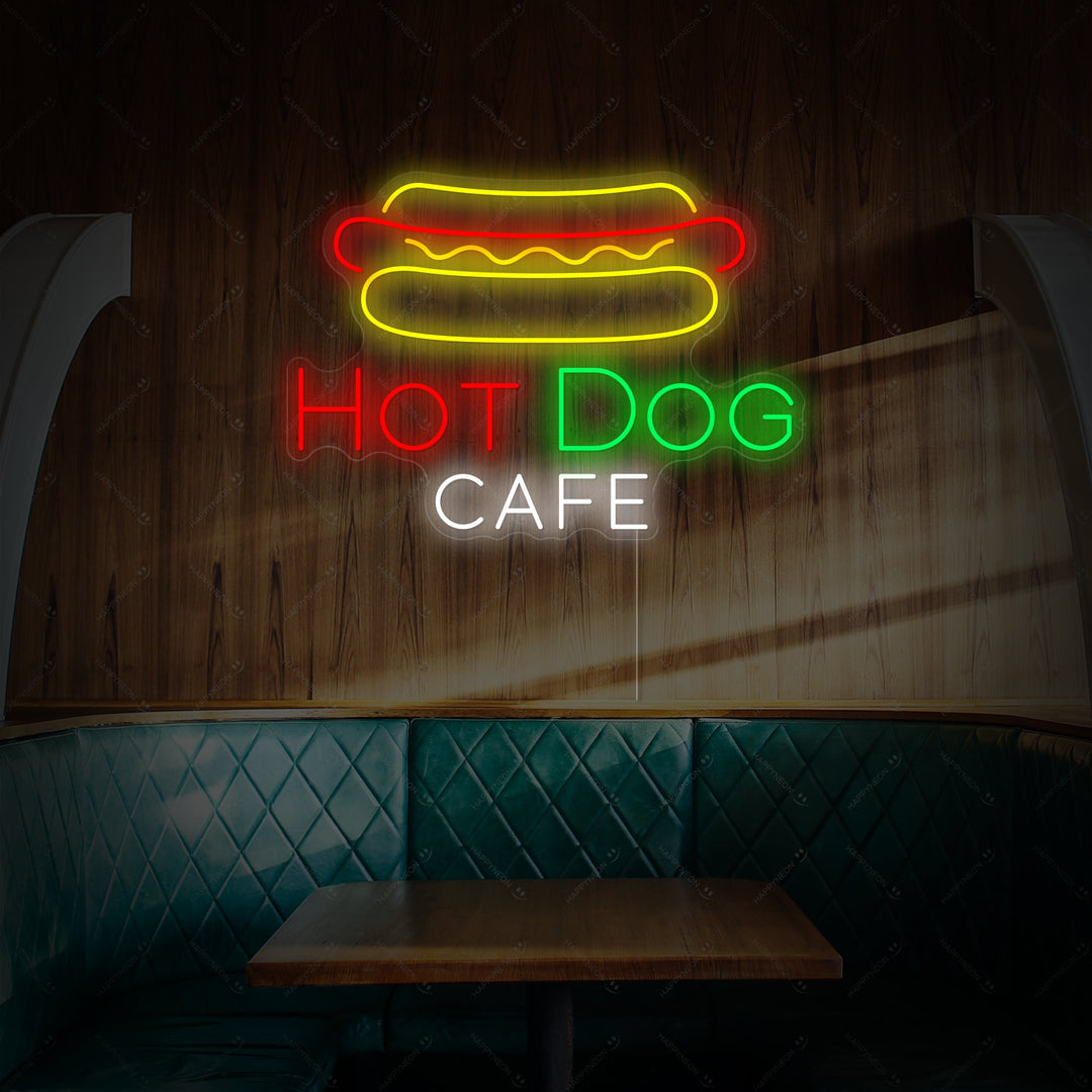 "Hotdog Cafe" Enseigne néon