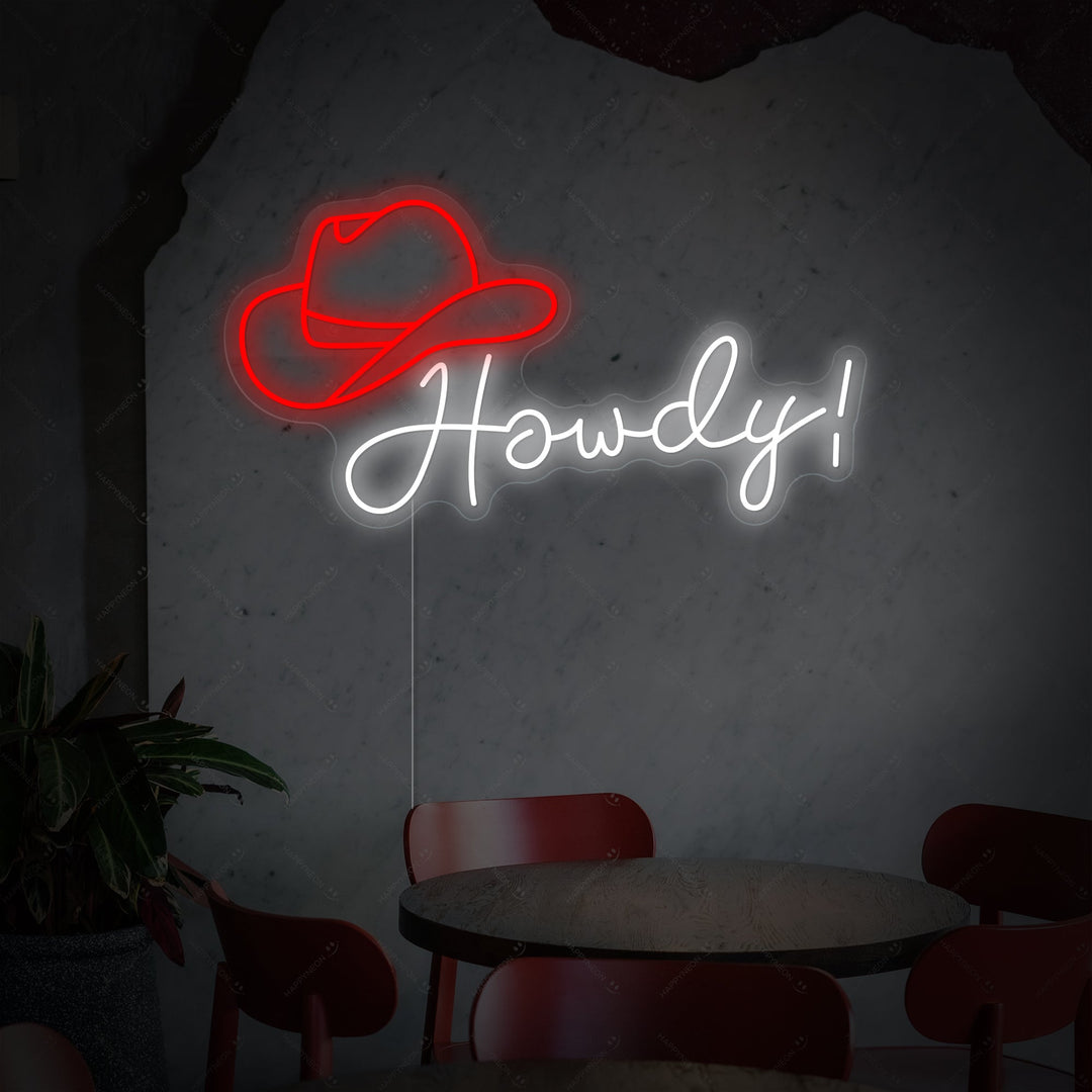 "Howdy" Enseigne néon