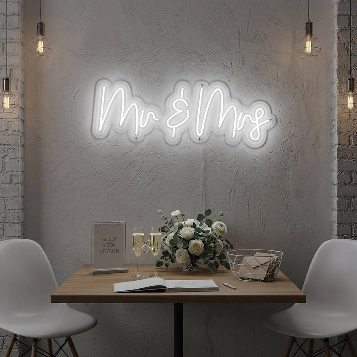 "Mr And Mrs" Enseigne Lumineuse en Néon