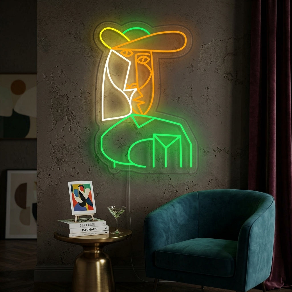 "Buste De Femme Pablo Picasso" Enseigne Lumineuse en Néon